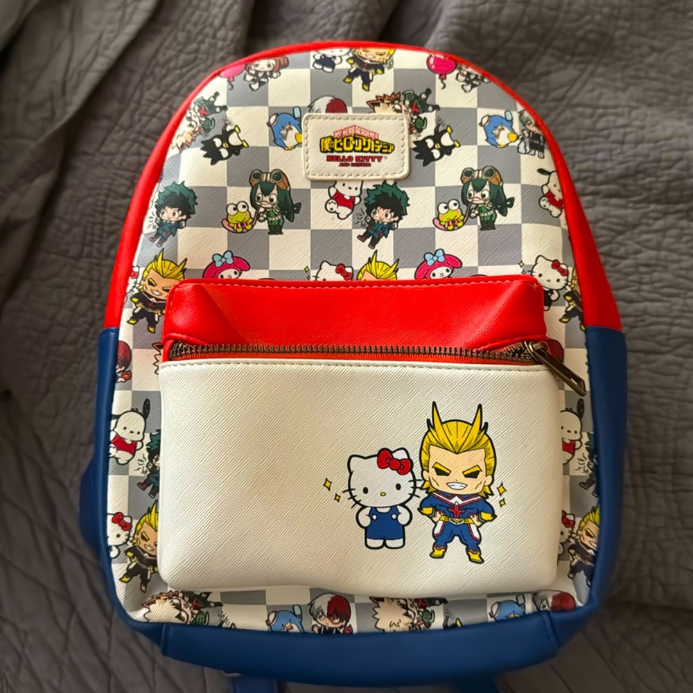RARE Bioworld hello kitty X my hero academia backpack purse